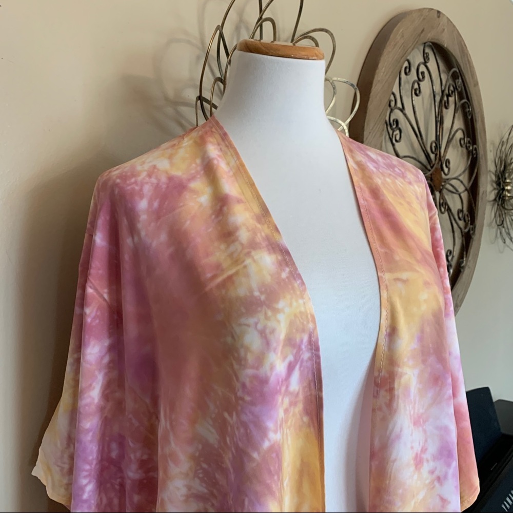 NWT TORRID Gorgeous Tie Dye Ruana - One Size - Swimsuit Cover Up - Picture 3 of 8